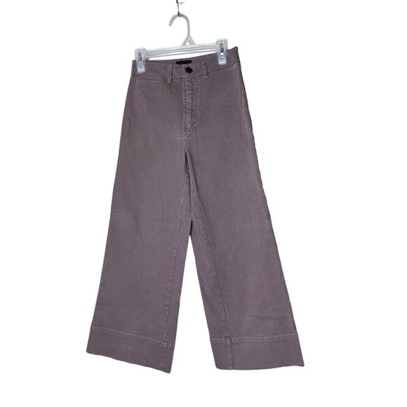 Frank & Oak Josephine Wide Leg Brown Pants Size 00 - Picture 1 of 10